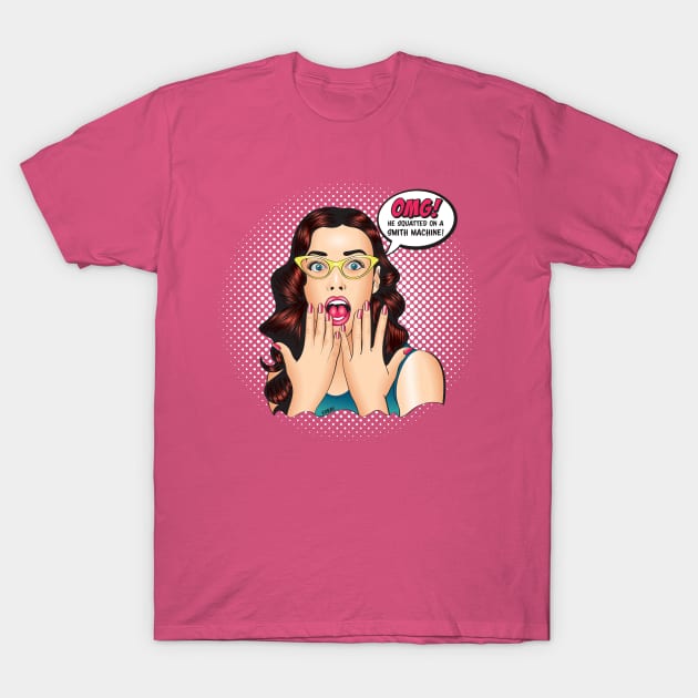 Shocked Pop Art Lady T-Shirt by quotepublic